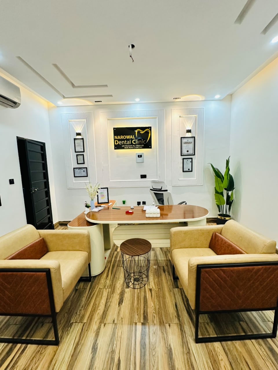 Dental clinic waiting area at Narowal Dental Clinic